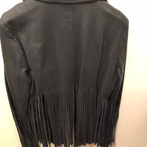 Genuine Leather fringe jacket
